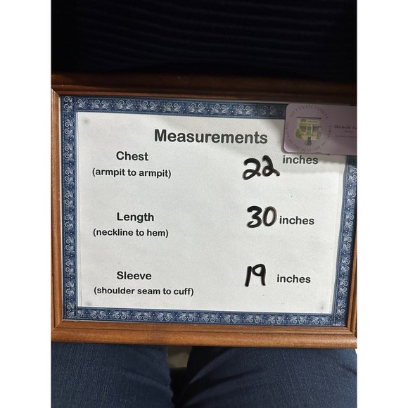 Talbots size XL navy textured lightweight 3/4 sleeve tunic sweater - Picture 6 of 6